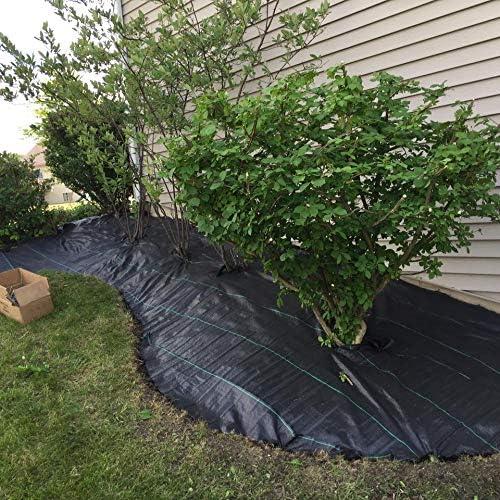 EXTRAEASY 4ft x 180ft Garden Weed Barrier Landscape Fabric,Weed Block Fabric Heavy Duty 3.2OZ,Woven Mulch for Landscaping Ground Cover Weed Control Fabric, Black Garden Bed Liner