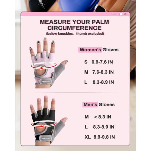 VINSGUIR Workout Gloves for Women and Men, Breathable Weight Lifting Gloves for Gym Exercise, Fitness, Training, and Cycling, with Excellent Grip and Cushion Pads