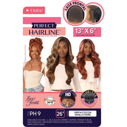 Outre Lace Front Wig - Perfect Hair Line 13X6 - PH 9 (JET BLACK 1)