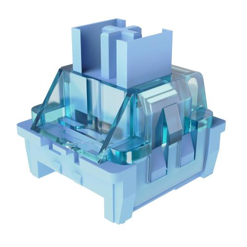 MAGIC-REFINER x Jelly Blue Switches for Mechanical Keyboard DIY, 50gf Tactile Keyswitch 3 Pins, Factory Pre Lubed with POM Stem Compatible for MX Mechanical Keyboard Switch Set (100PCS)