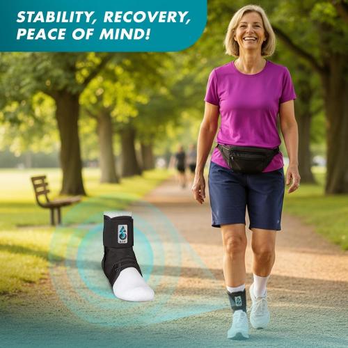Med Spec ASO Speed Lacer – Ankle Brace for Sprained Ankle and Peroneal Tendonitis, Orthopedic Ankle Support for Men, Women, Adults, Teens and Kids, Sports Injury Recovery