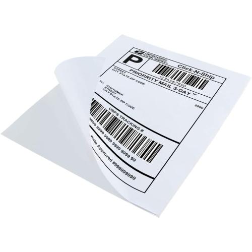 L LIKED 30 Printable White Sticker Paper Full Sheet Label, Matte, 8.5 x 11 for Laser & Inkjet Printing (30 Sheets)