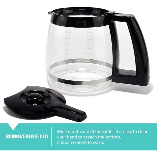 12-Cup Glass Coffee Carafe Replacement for Cuisinart Coffeemaker