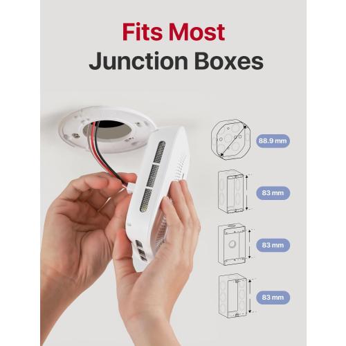 X-Sense Smoke Detector Carbon Monoxide Detector Combo Hardwired with Voice Location, Hardwired Interconnected Smoke and Carbon Monoxide Detector, Model XP02-AR, 1-Pack