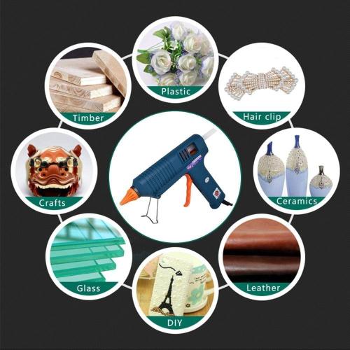 Craft Glue Gun Set, 150 Watts with 3 Copper Nozzles Temperature Adjustable DIY Repair Tool Professional Melting Glue Gun Include wrench, nozzles tips, silicone mat and 5 glue sticks