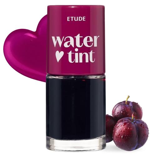 ETUDE Dear Darling Water Tint, Prune Ade, Lip and Cheek Stain | Korean water lip tint and lip and cheek stain; vivid lightweight color, non-sticky finish and long-lasting wear.