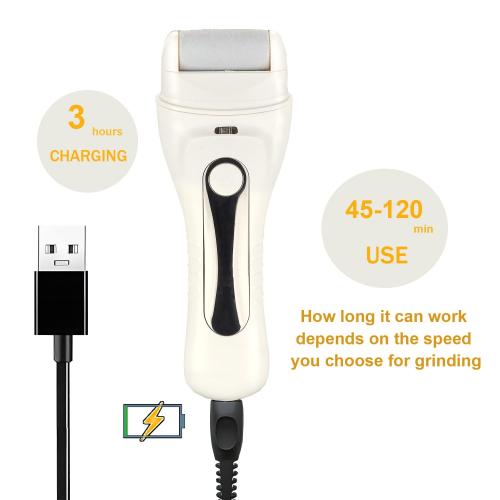 Electric Callus Remover for feet - FSA Eligible - Portable Rechargeable Electric Foot Files with 3 Heads - Pedicure Kit for Dry Dead Hard Cracked Skin