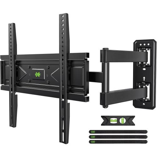 USX MOUNT Swivel TV Wall Mount for 26-60 Inch TVs up to 80 lbs, Single Articulating Arm, Full Motion TV Wall Mount Bracket with Swivel and Tilt, Max VESA 400x400mm