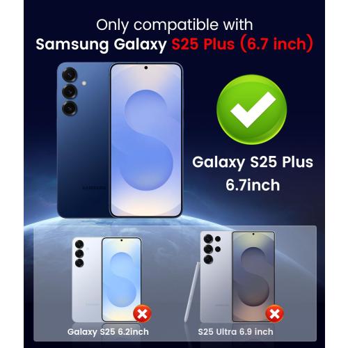 Magnetic for Samsung Galaxy S25 Plus Case [Compatible with MagSafe][Built-in Camera Lens Protector] Slim Soft Silicone Bumper Shockproof Metallic Luster Phone Shell (Burgundy)
