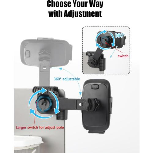 for Tesla Phone Mount, No Adhesive Required for Touchscreen, Universal Car Phone Holder for Tesla Model Y/3, Adjustable Angle and Length, Model Y Accessories 2026 Fits All Phones