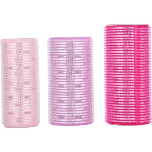 Hair Roller Sets, 3Pcs Self-Adhesive Hair Rollers, Portable Grip Holding Styling Curlers, Hairdressing Tool, Salon Hair Dressing Curlers for DIY Hair