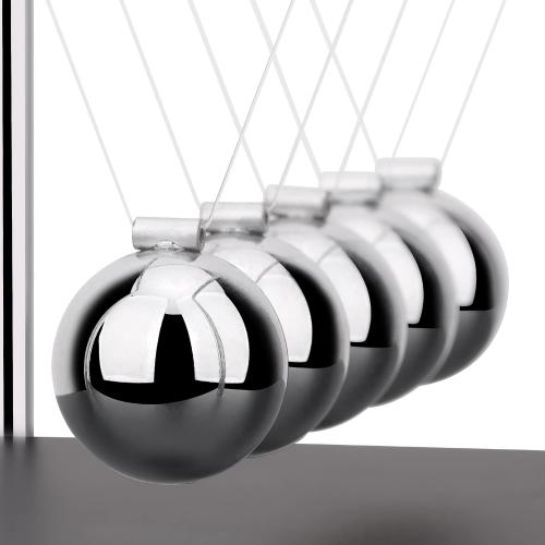 QLKUNLA Newtons Cradle Balance Balls Science Physics Gadget Desktop Decoration Kinetic Motion Toy for Home and Office(7 Beads) (7 Beads)