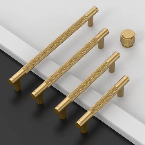 Asidrama 10 Pack 5 Inch(128mm) Champagne Bronze Cabinet Pulls Knurled Cabinet Handles Cupboard Handles Kitchen Cabinet Hardware for Cupboard Drawer Pulls