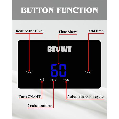 Red-Light-Therapy-Mask, Led Light Therapy for Face, 7 Colors Led Face Mask Facial Led Light Therapy Tool Skin Care Equipment at Home, Facial Neck Body Hand Beauty Mask