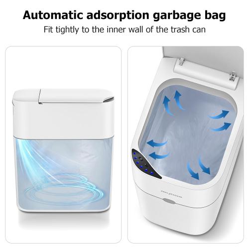 MOPALL Automatic Motion Sensor Bathroom Trash Can with Lid, 3 Gallon Smart Garbage Can, Touchless Trash Can Slim Small Trash Bin Waterproof Wastebasket for Toilet Bedroom Office Kitchen Living Room RV