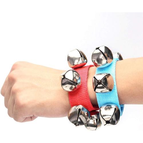 POPLAY 6 PCS Percussion Instruments, Wrist Bells Jingle Bells Musical Rhythm Toys