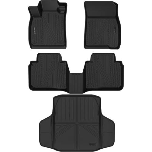 Floor Mats & Cargo Liner for 2023 2024 2025 2026 Honda Accord (Include Hybrid) All Weather Protection TPE Rubber Full Set Automotive Floor Liners for Accord Accessories, Odorless Anti-Slip, Black