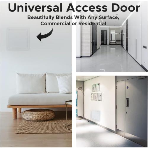Best 24 x 24 Universal Metal Access Panel with Flange, 16-Gauge Cold Rolled Steel Access Door for Dry Wall/Ceiling, LEED Compliant Drywall Panel with Hidden Pin Hinge, Screwdriver Latch, BA-UAP