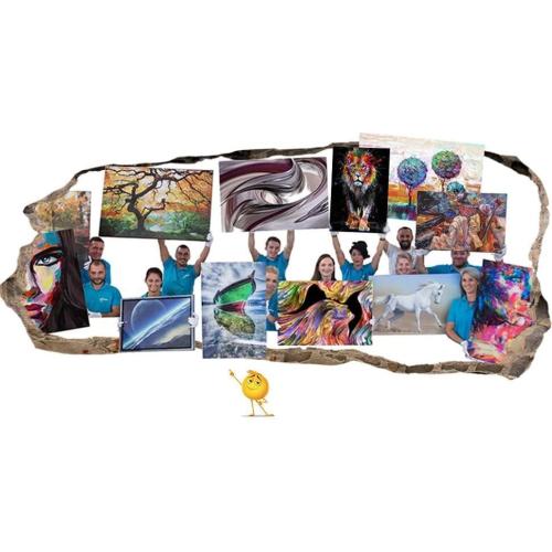 Startonight Canvas Wall Art Abstract - Fairy Tree Rainbow Colored Painting - Stretched Print, Modern for Bedroom or Living Room, Ready to Hang Home Decor Unique Luminous Artwork 24 x 36