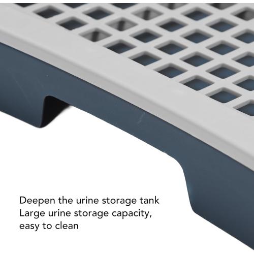 Puppy Potty Training Tray,Portable Puppy Mesh Training Potty Dog Training Toilet with Wall Column Removable Pee Pad Tray for Large Small Medium Pets (Dark Blue)