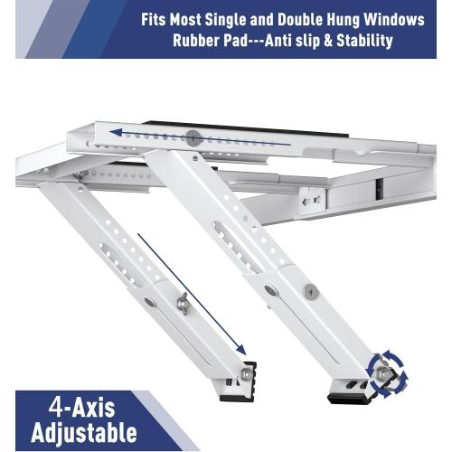 LEOPO No Drilling Window AC Support Bracket, Heavy Duty, Holds Up to 300lbs | Fits Single & Double-Hung Windows, Adjustable Air Conditioner Holder bracket, for 5000-24000 BTU Units