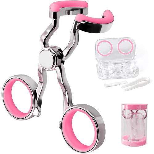 Contact Lenses Applicator Soft Easy to Use Tool Includes Contact Lens Remover Tool Case Tweezers Saseuction Handle Makeup Remover and Applicator Ideal Travel Accessories for Users