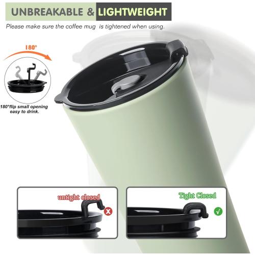 4 Pack Plastic Travel Coffee Mug Set, 20 oz Spill Proof Drinking Cups with Lids, Pobtable to Go Camping Coffee Tumbler Reusable Coffee Mugs with Lids, Dishwasher & Microwave Safe