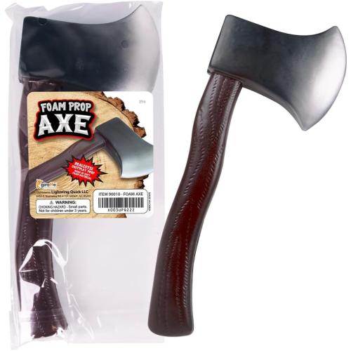 Giraffe Manufacturing Fake Toy Axe Halloween Prop - Foam Battle Bloody Axe Prop for Kids - Fake Ax Hatchet Prop Weapons - Funny Fire Axe Prop Prank Supplies for Halloween Cosplay Themed Party