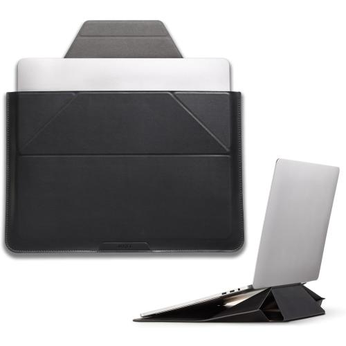 MOFT Laptop Carry Sleeve, 2-in-1 Laptop Bag & Stand for 14 MacBook Air/Pro & Dell/HP/Lenovo/Asus, Stylish Slim Computer Sleeve Bag with Expandable Storage for Computer Accessories, Night Black