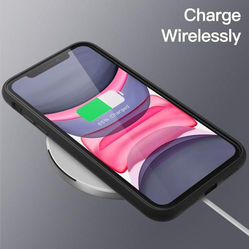 JETech Silicone Case for iPhone 11 (2019) 6.1-Inch, Silky-Soft Touch Full-Body Protective Case, Shockproof Cover with Microfiber Lining (Black)
