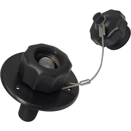 G-Sunny All Metal RV City Water Inlet with Check Valve, RV Water Inlet Replacement, RV Water Fill Inlet,RV Water Inlet Connection for for RV Camper Motorhome Trailer Marine (Matte Black)