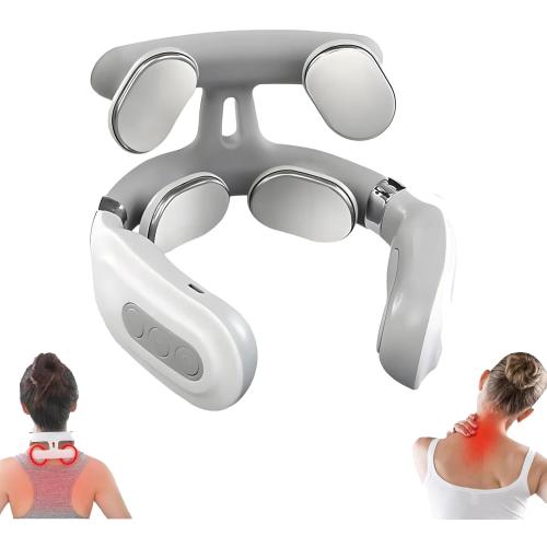 Vitality Magic Pro 2.0 Neck Massager, 4-Head Magic Pro 2.0 Neck Massage,with 6 Vibration Modes & 15 Intensity Levels,Promote Muscle Relaxation for Women Men Gifts（1）