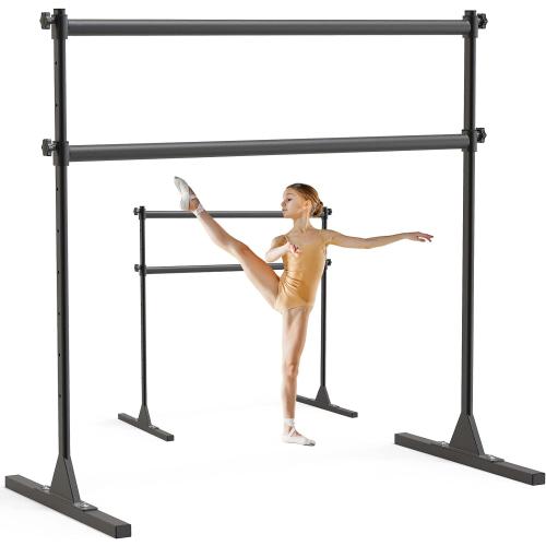 SELEWARE Height Adjustable Ballet Barre Freestanding Ballet Bar Heavy Duty Dance Bar Support Barre Movements Body Stretch Pull-ups, Sturdy Construction Never Fall Apart, Anti-Slip