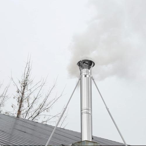 2025 Update 8 Extended Roof Bracket Kit, Adjustable Extended Roof Brace for Securing 8 Diameter Stove Pipe, Providing Stability to The Chimney Against Wind and Snow‼️bracket bent‼️