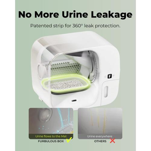 Furbulous True Odor-Free Self Cleaning and Packing Litter Box, Automatic Cat Litter Box with Self-Pack and Refill System, APP Control, Extra Large Space for 3.3-22 lbs Cats,