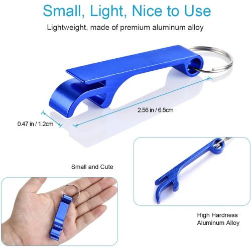 6PCS Colorful Key Chain Beer Bottle Openers for Bar and Home, 6 Color | Small, Practical, Easy to Carry, Open the Lids Easily, Beverage Bottle Opener Keychain for Men, Women, Made of Premium Metal