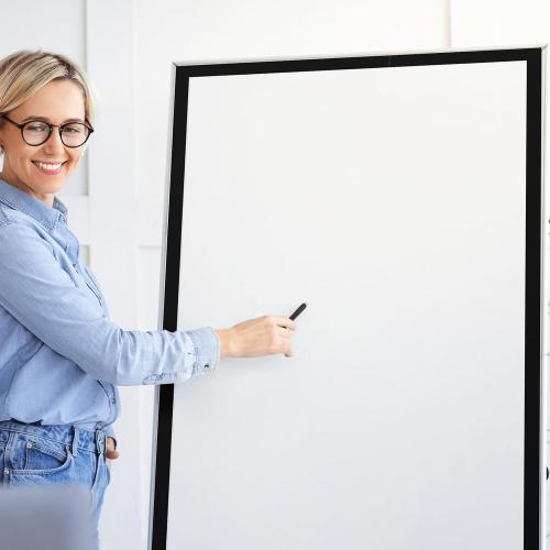 Colarr 24 Pcs Black Magnetic Borders for Classroom 12 x 0.75