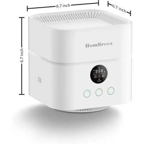 Air Purifier and Humidifier Combo for Bedroom, Covers Up to 200ft², H13 True HEPA Filter, 500ML Water Tank, Quiet Cool Mist Top Fill Essential Oil Diffuser for Baby, Pet Room, APP Control