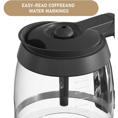 CE200 12-Cup Glass Coffee Pot Replacement Compatible with Ninja Coffee Brewer Maker Models CE251 CE201 CE201C CE200 CE200C Model# XGLSLID200