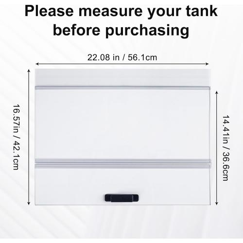 2PCS Set 22.08x16.57x0.16in（Each Piece） Clear Tempered Glass Canopy,75/90/110 Gallon Aquarium Fish Tank Hoods for Aqueon