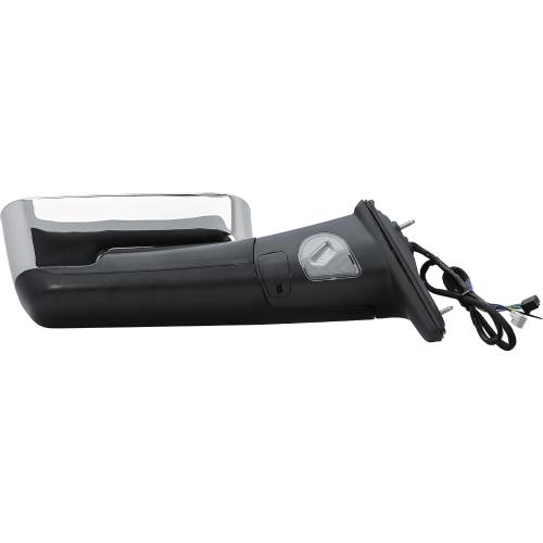 Replacement Driver Left Side Door Towing Mirror Chrome Back Cover Power and Heated Glass with Turn Signal Light and Puddle Light Manual Folding and Temperature Sensor For Ram 1500 2500 3500 2009-2018 ‼️rubber is slightly worn on mirror ‼️