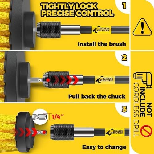 Set of 22 Holikme 22Pack Drill Brush Attachments Set,Scrub Pads & Sponge, Buffing Pads,Power Scrubber Brush,Car Polishing Pad Kit,Wax Applicator Pad,Car Cleaning Kit,Masonry Brushes,Cleaning Supplies