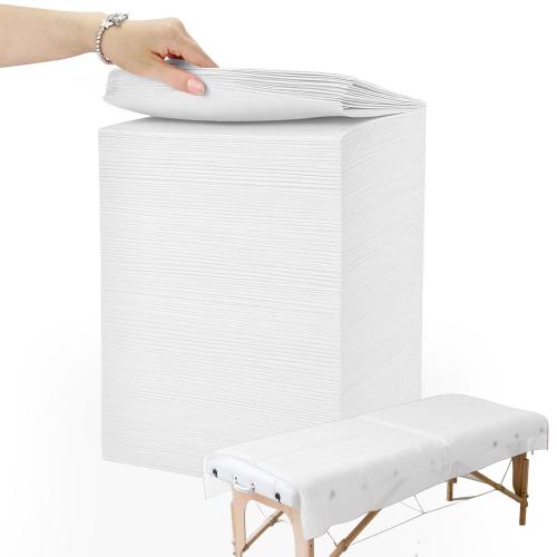 200 Piece Disposable Massage Table Sheets 31 x 71 - Non-Woven Fabric Bed Covers for Spa, Massage, Beauty & Tattoos - Breathable, Hygienic (White)