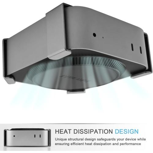 IFCASE Under Desk, VESA, Wall Mount for Mac mini M4/M4 Pro 2024, Silver