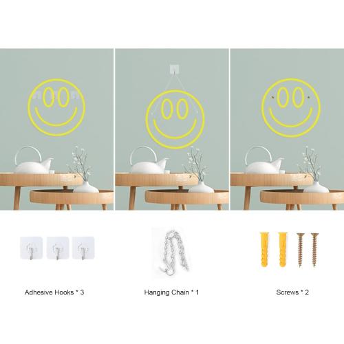 Size 16x7 Smile Neon Signs Decorative Bright Night Light for Wall Decor 16''x 7'' Size LED Light Neon Sign Art Decorative Night Lights for Bachelorette Party, Engagement Party, Birthday Party,Wedding