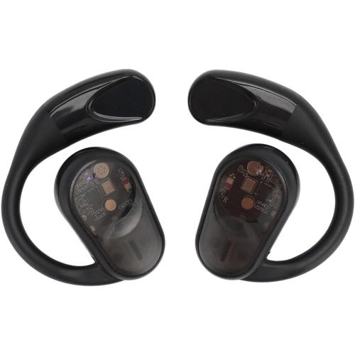 3D Arc Transparent Cover Bluetooth Headsets with Ear Hooks Wireless Earphones for Sports Running Stable Connection Comfortable Wear Full Design for Fitness Lovers