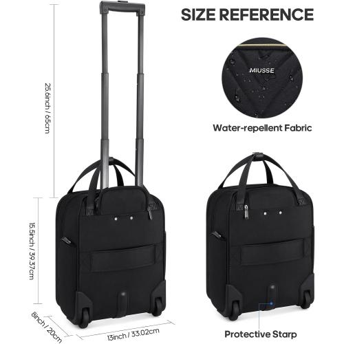 Carry-on Underseat 16-inch Luggage with Wheels, Softside Rolling Carry-on, Lightweight Travel Suitcase for Men Women, Personal Item Rolling Travel Bag