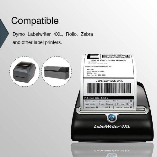 40 rolls Compatible DYMO 1744907 (4 x 6) Shipping Labels, Perforated, Compatible with DYMO Labelwriter 4XL Rollo & Zebra, NOT Fit 5XL