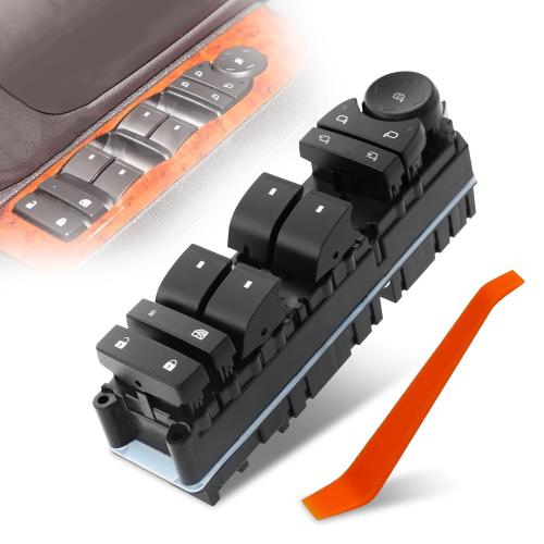 20835553 Master Power Window Switch Front Driver Side Door Lock and Mirror Switch, 2007-2014 for Chevy Silverado Avalanche Tahoe Suburban GMC Sierra Yukon XL 1500 2500 3500 Cadillac Escalade