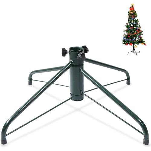Elfjoy Christmas Tree Stand 19.7 inches Iron Metal Bracket Rubber Pad with Thumb Screw (50cm)